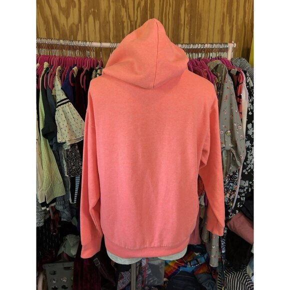 VS Victoria's Secret Bright Coral Pink Zip Up Light Logo Bright Size XS Hoodie - Picture 8 of 10